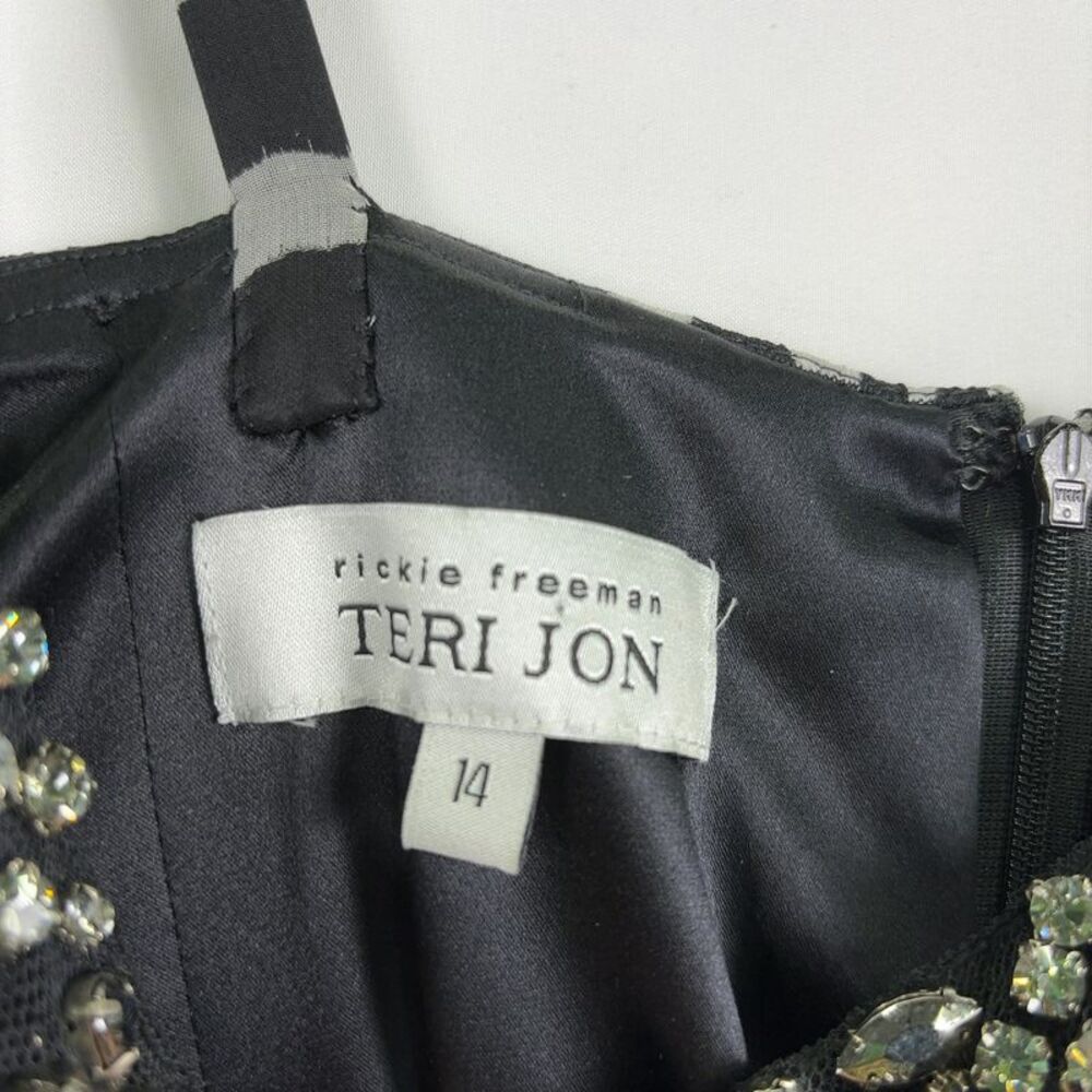 Rickie Freeman for Teri Jon Teri Jon Black White Silk Gown - Picture 3 of 4